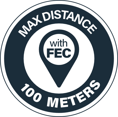 Max 100m with FEC 